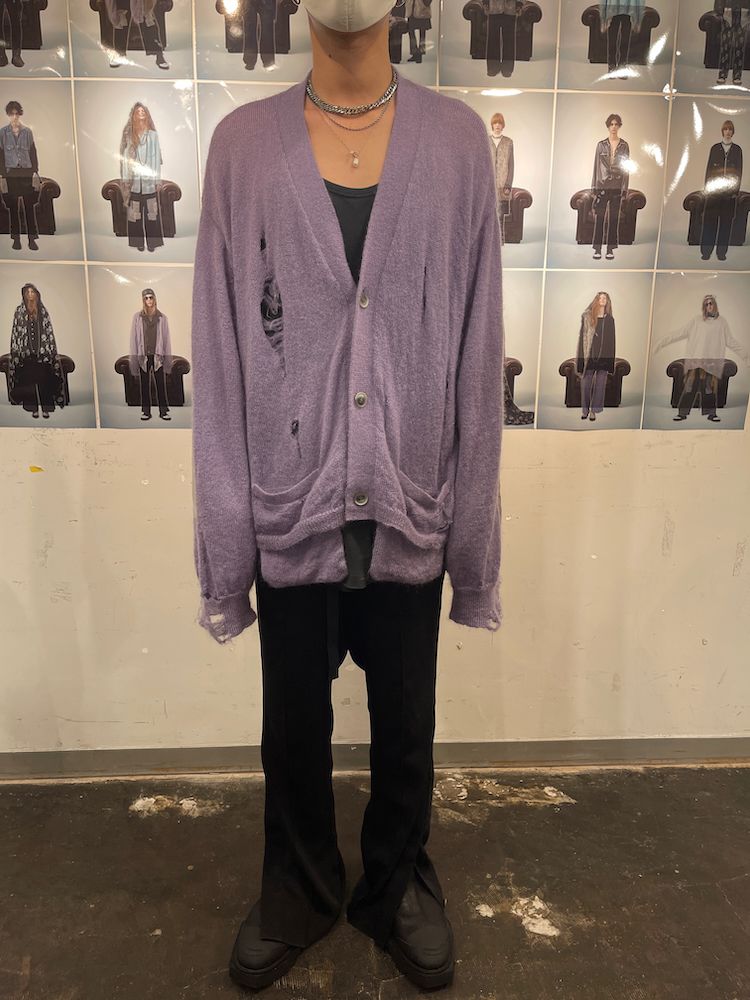 KURT’S MOHAIR CARDIGAN / モヘア カーディガン (Black, Purple)