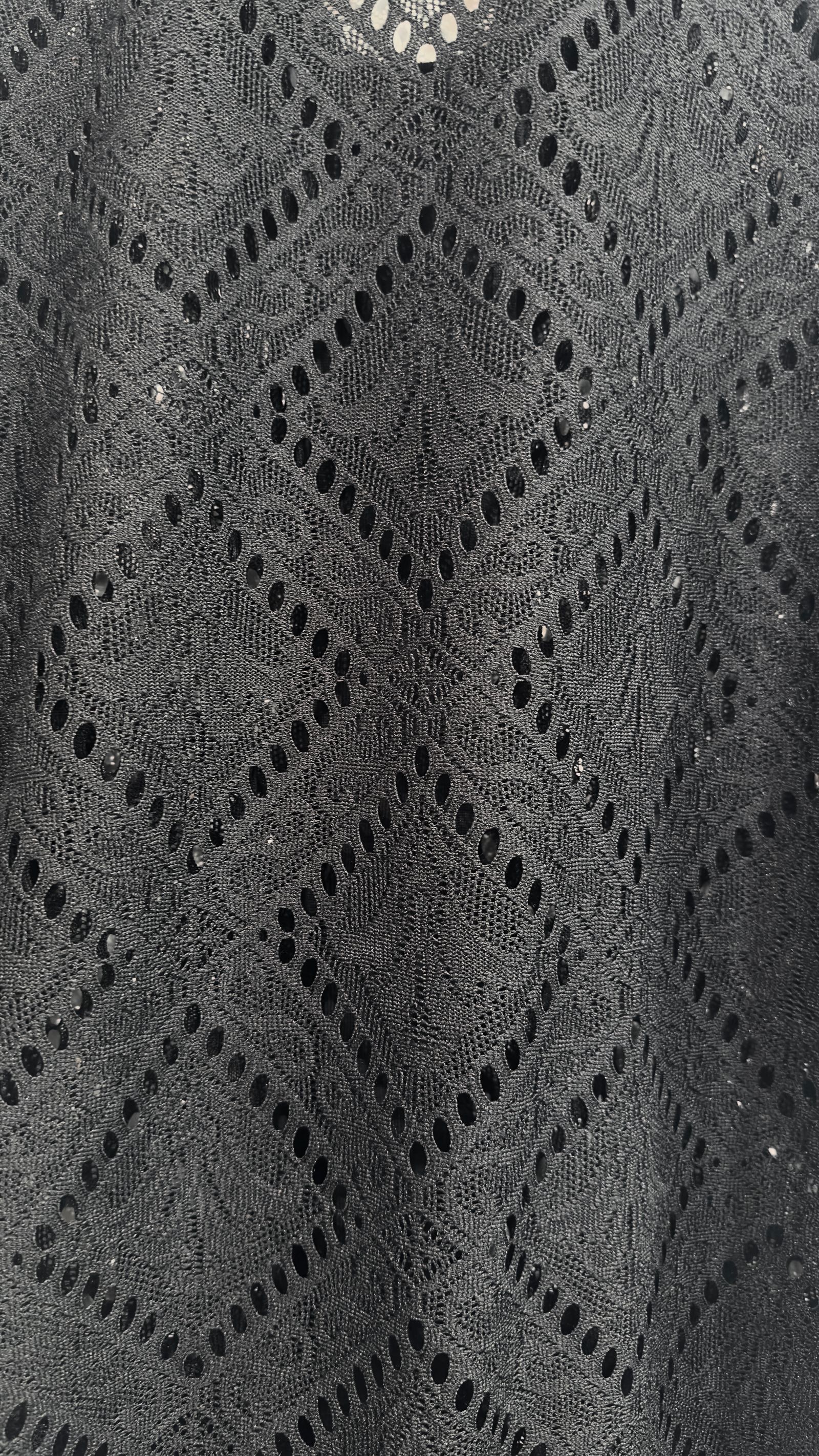 DATURA LACE KNIT SHIRT S/S / レース半袖シャツ (BLACK,LIME YELLOW)