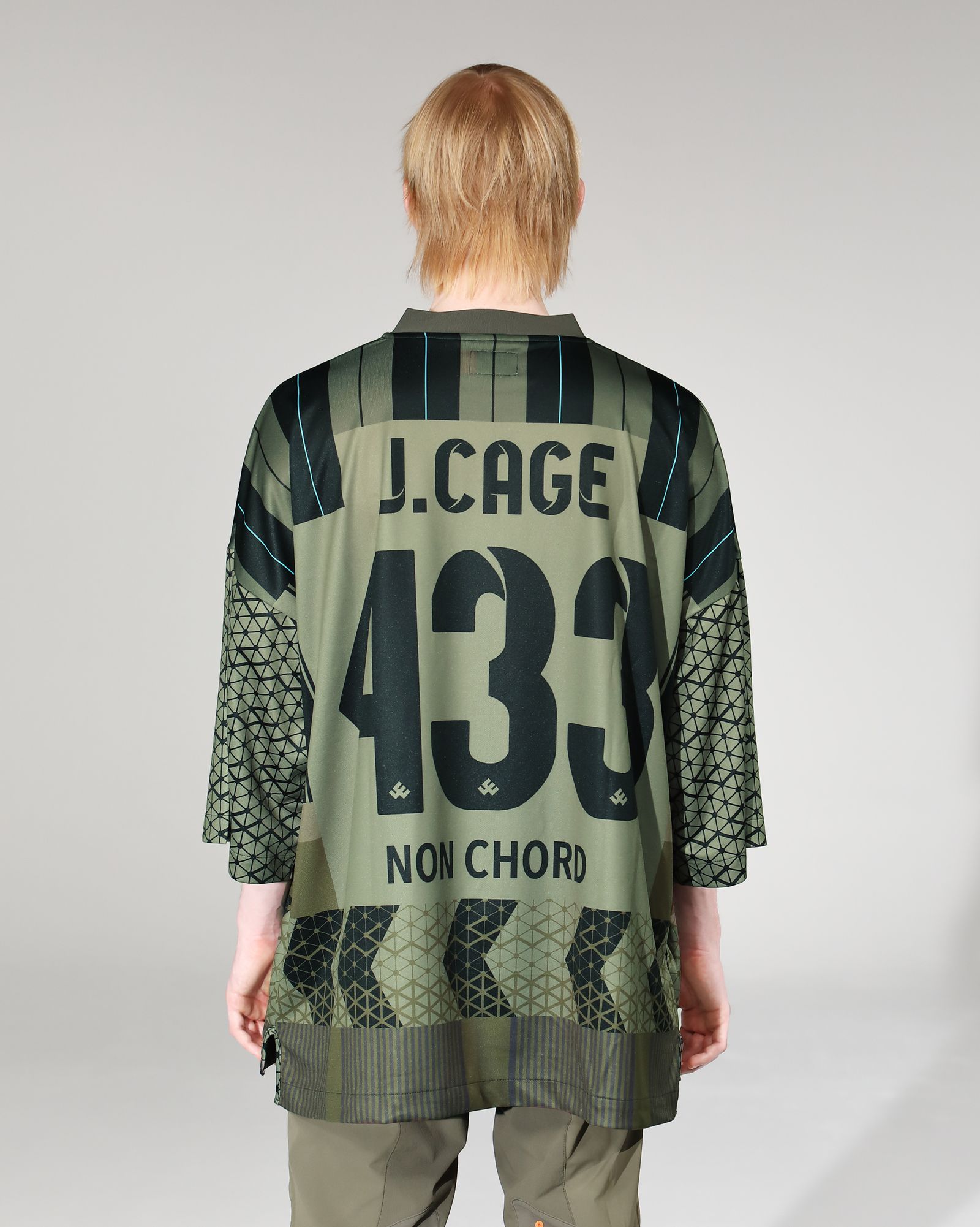 「予約商品」FOOTBALL WIDE SHIRTS # c/ KHAKI_stripe