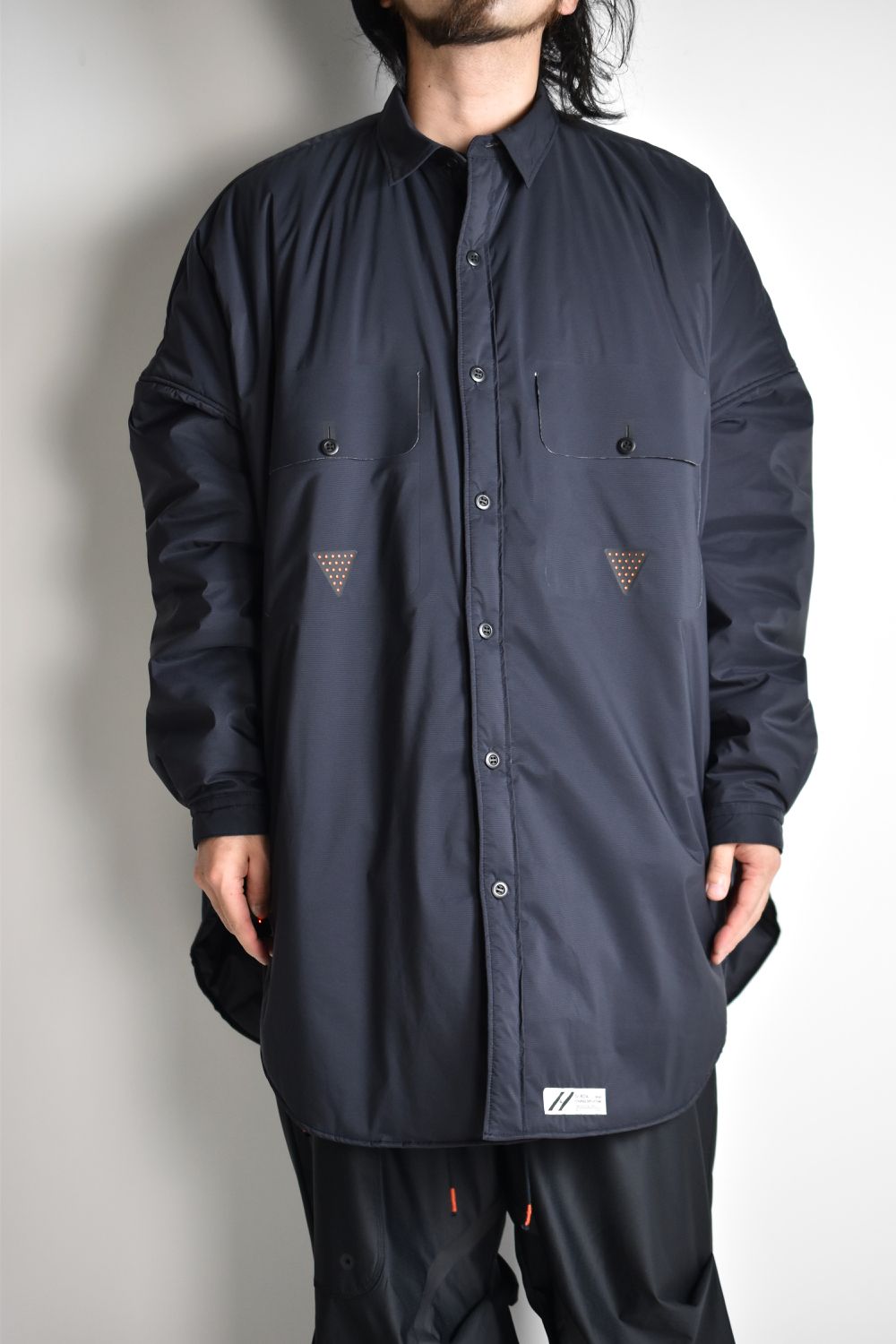 TOO BIG BAGGY QUILTED SHIRT COAT c/#2 KHAKI
