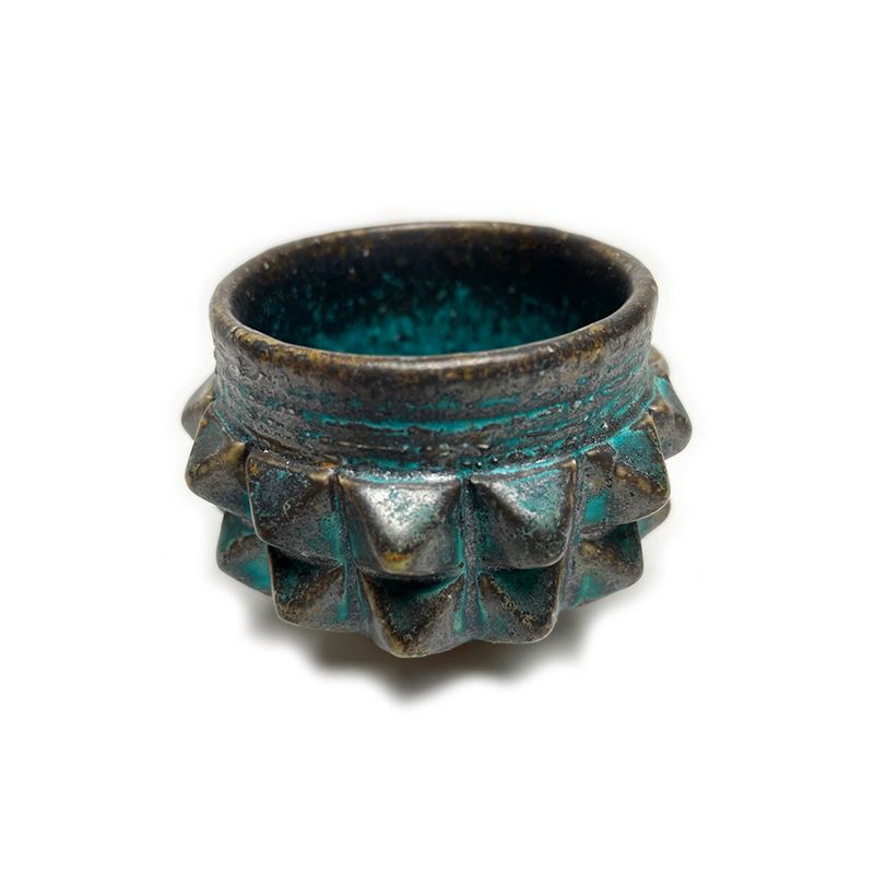 PYRAMID STUDS お猪口 "TURQUOISE" -陶器おちょこ-