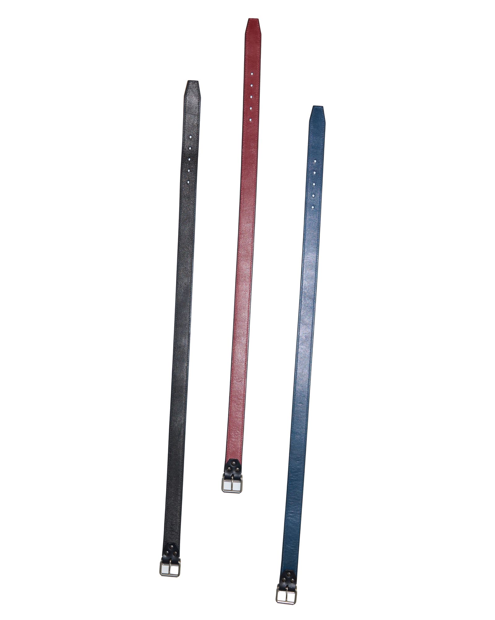 945-81TAC303-1 / レザーベルト (BLACK/BLACK, BLACK/BLUE, BLACK/RED)