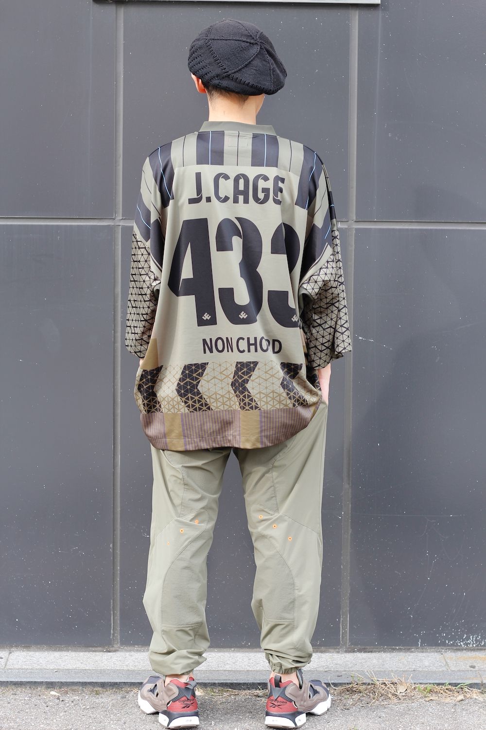 「予約商品」FOOTBALL WIDE SHIRTS # c/ KHAKI_stripe