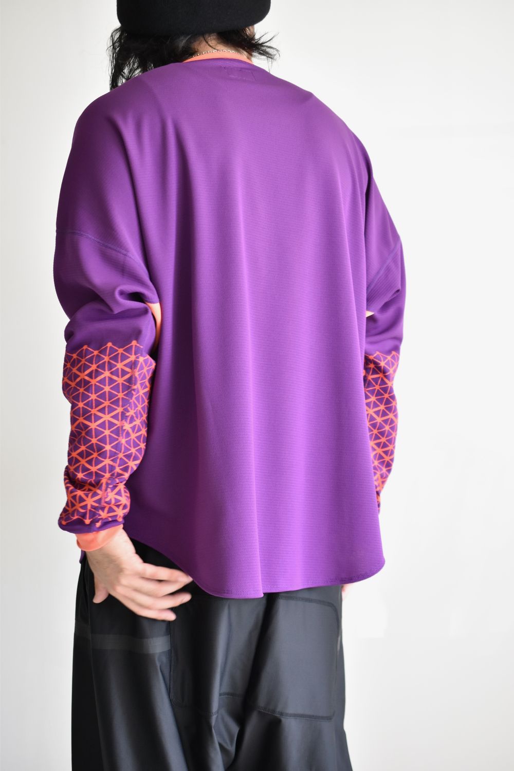 GEOMETRIC PATTERN L-SLEEVE c/#4 PURPLE