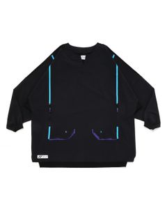 「予約商品」DOLMAN SEAM-LINE WIDE L-SLEEVE # c/BLACK