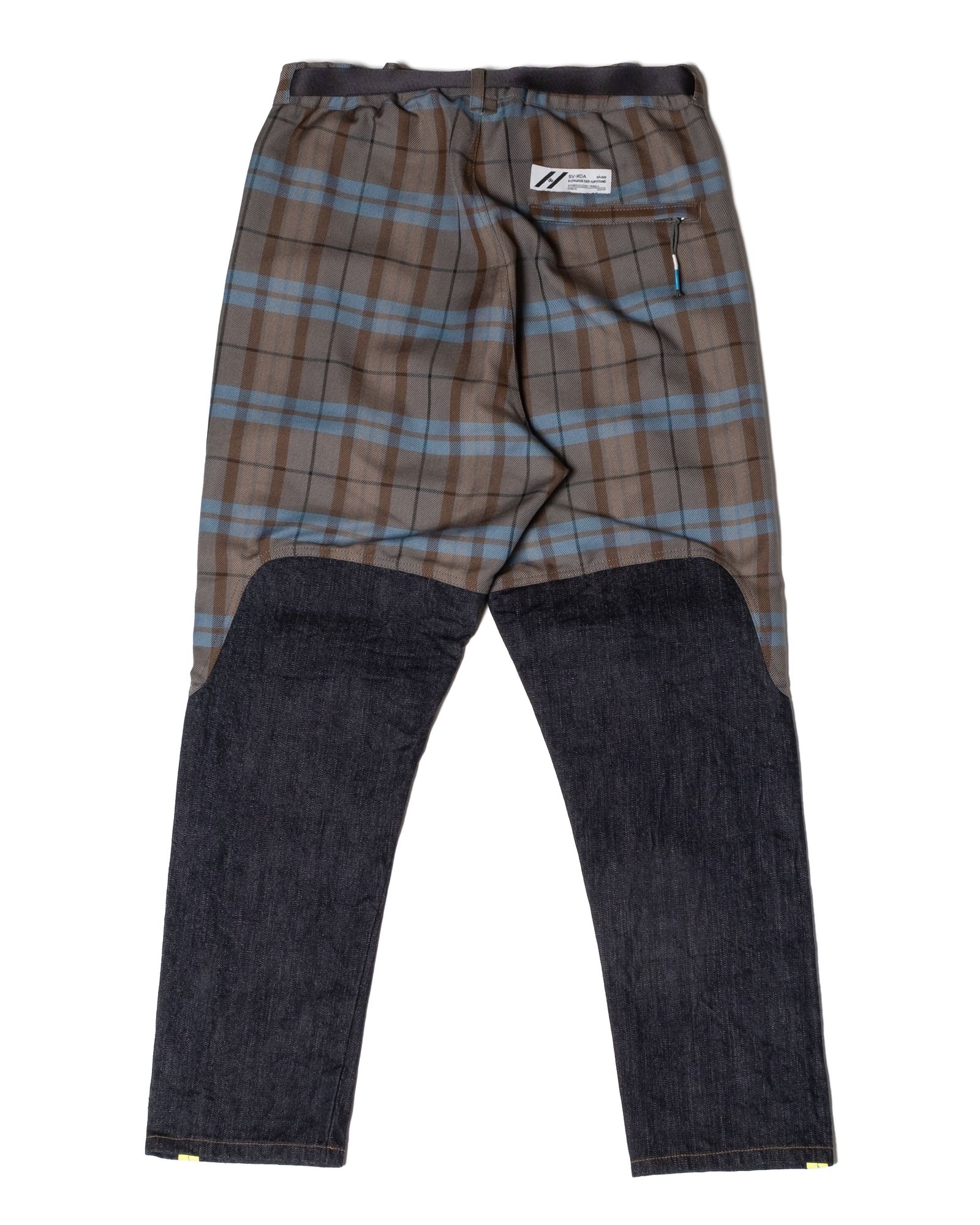 「予約商品」TARTAN-CHECK LOWER-LEG DENIM PANTS / col: TARTAN CHECK X INDIGO