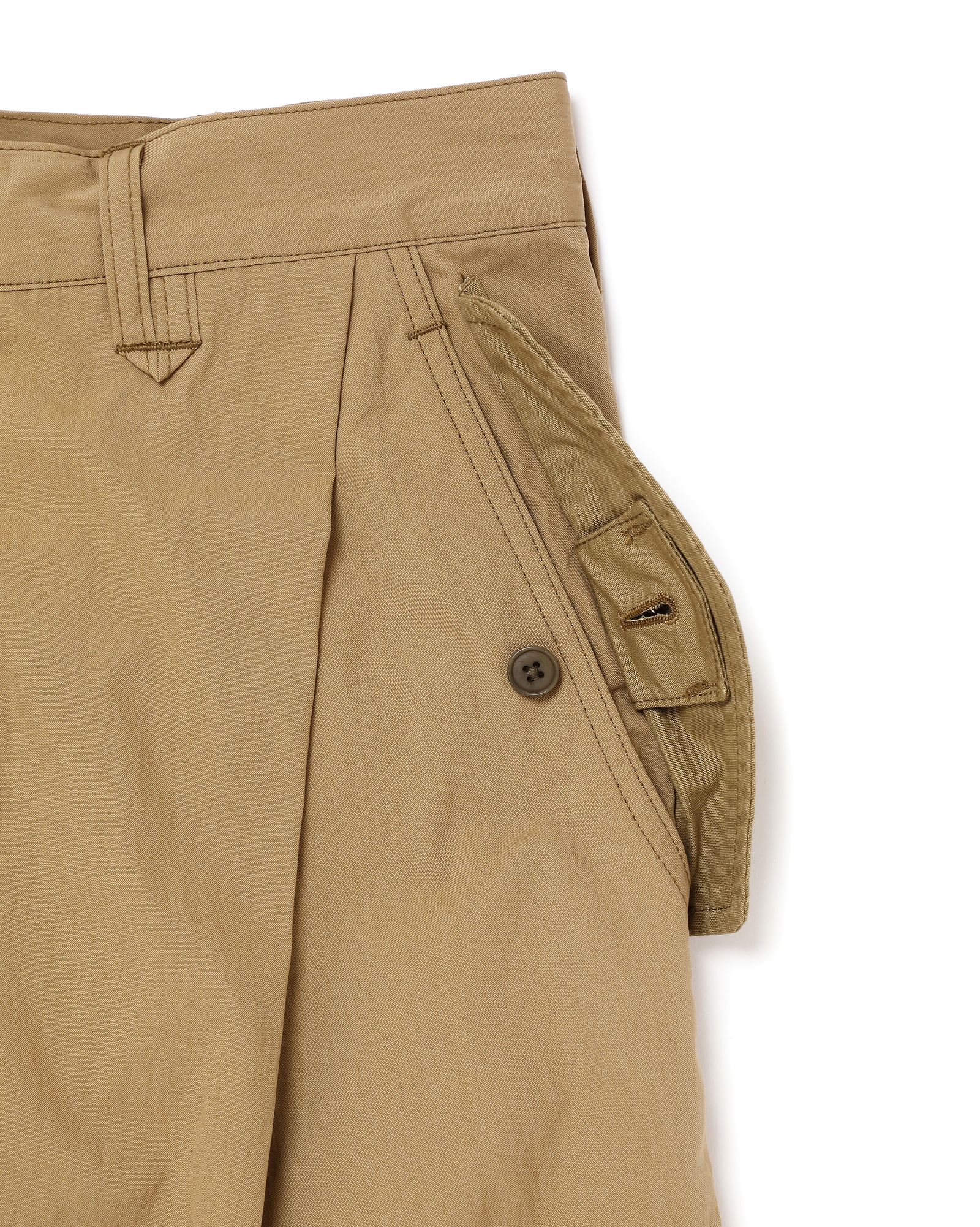 「予約商品」ONE-PLEATS CARGO TROUSERS # c/SAND