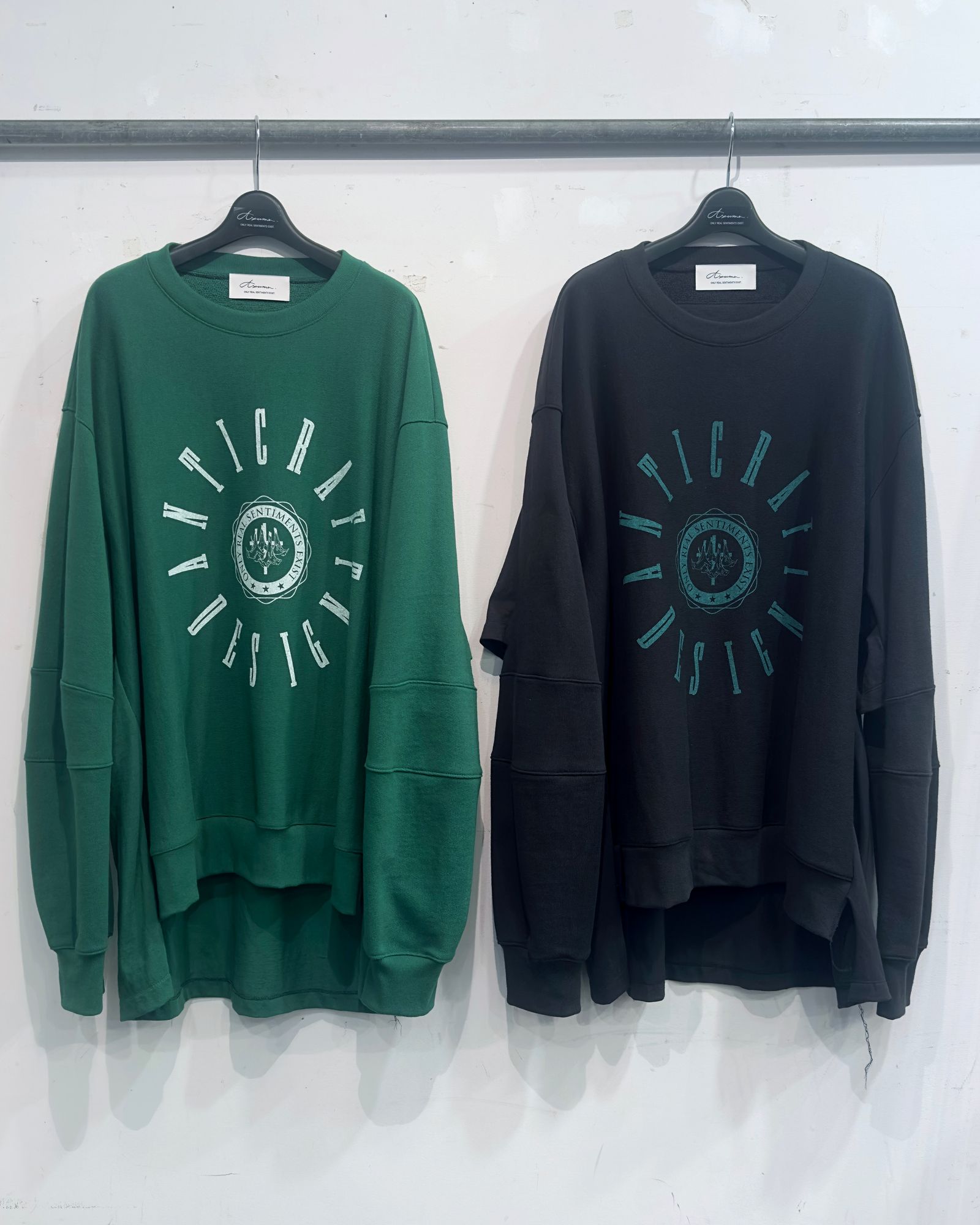 COLLEGE DOCKING SWEAT / ドッキングスウェット (BLACK,GREEN)
