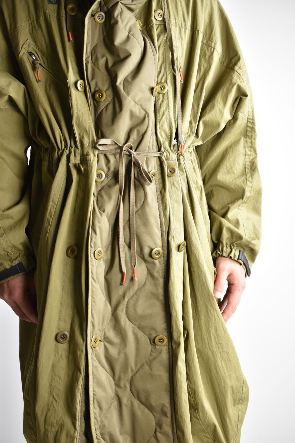 FLIGHT BALLOON WIDE LONG COAT c/#2 KHAKI