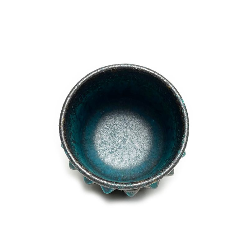 PYRAMID STUDS TEACUP "TURQUOISE"   -陶器ティーカップ-
