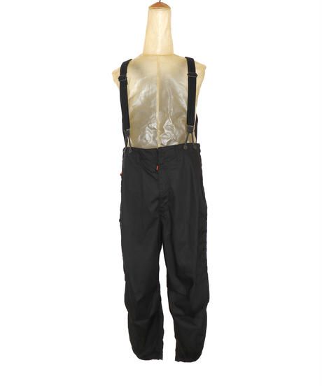 FLIGHT PLEATED SUSPENDER TROUSERS c/#1 BLACK