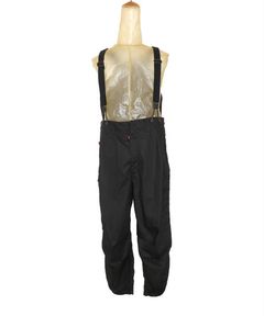 FLIGHT PLEATED SUSPENDER TROUSERS c/#1 BLACK