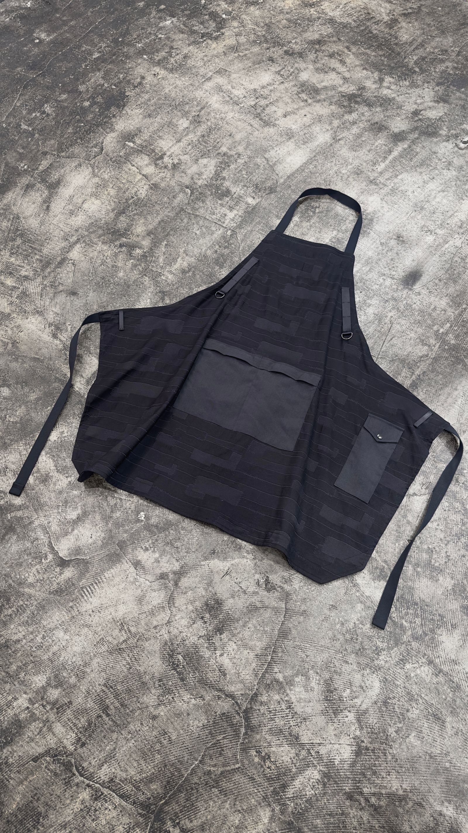 C/N CRUST JACQUARD APRON / ワークエプロン (BLACK,LIGHT GREY)