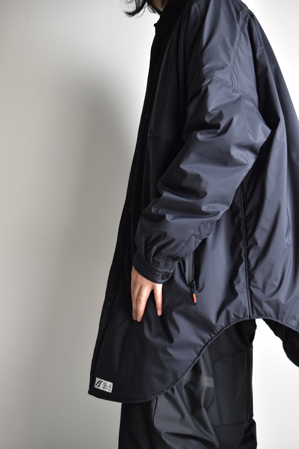 TOO BIG BAGGY QUILTED SHIRT COAT c/#2 KHAKI