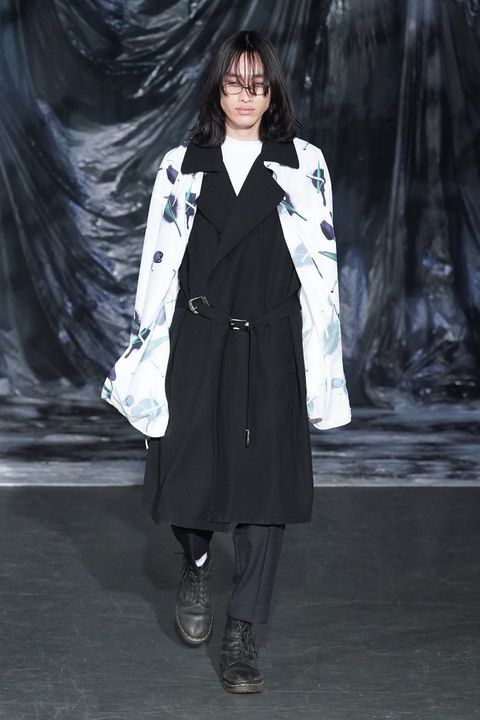 NASHE HALLIE (ナシェ) OUR COAT (BLACK) [レザーコート トレンチ 