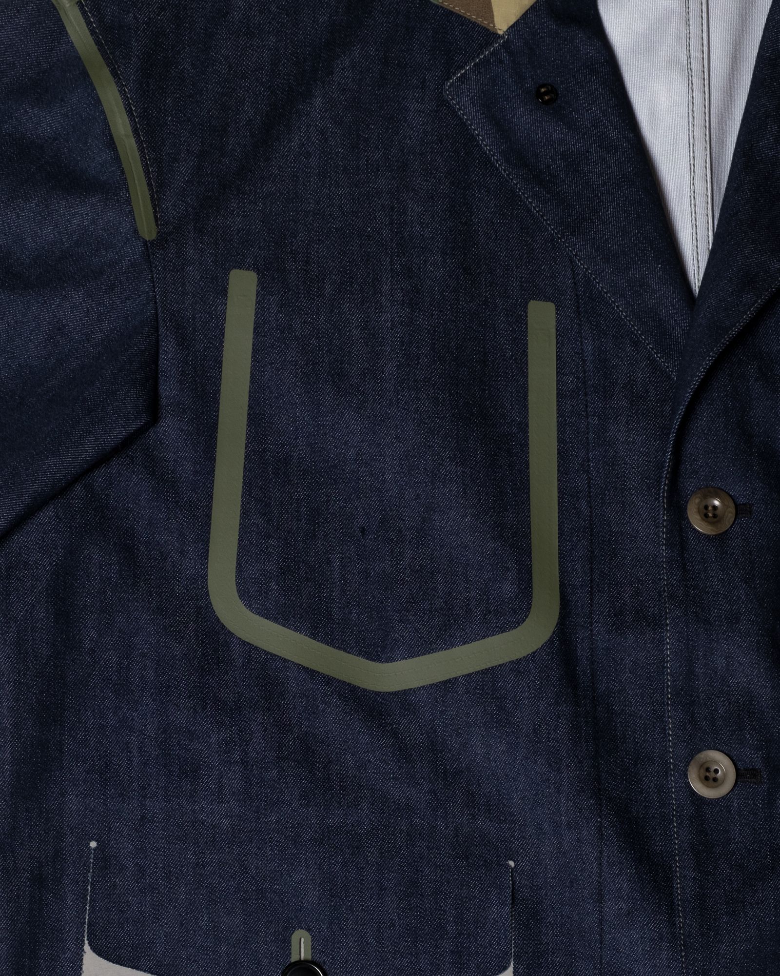 「予約商品」3LAYER LIGHT-DENIM WIDE COVERALL JACKET / col: INDIGO_base