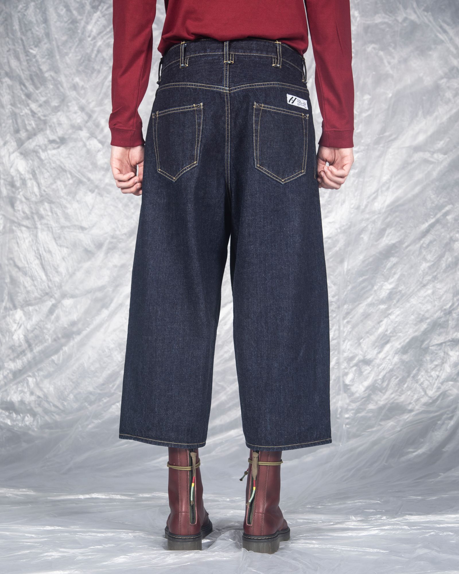 DENIM BAGGY ANKLE PANTS / col: INDIGO