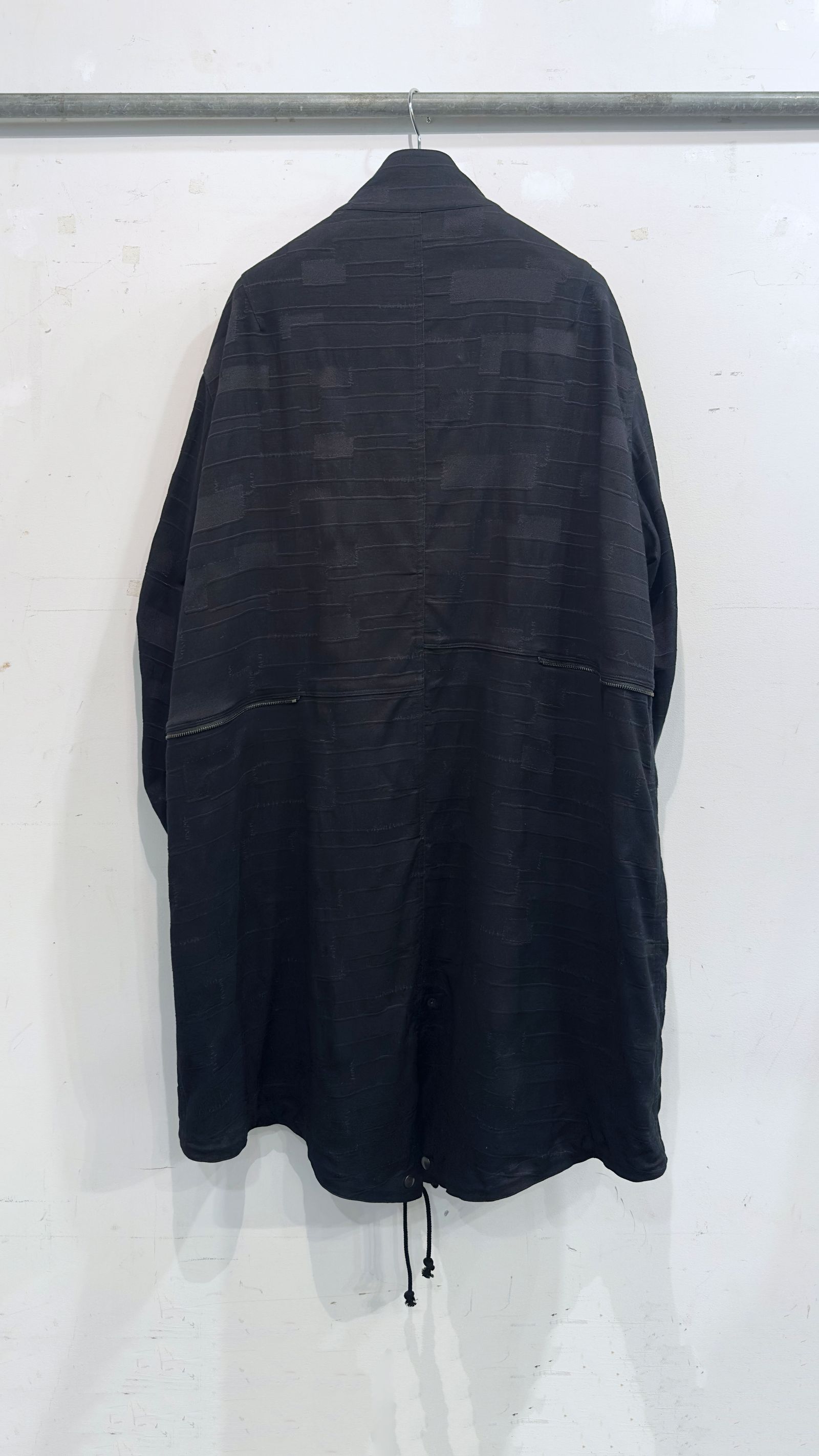 C/N CRUST JACQUARD MOD’S COAT / モッズコート (BLACK,LIGHT GREY)