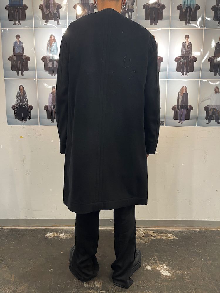 BRIAN'S LINER COAT / リバーシブル ノーカラーコート (Black, Charcoal Gray)