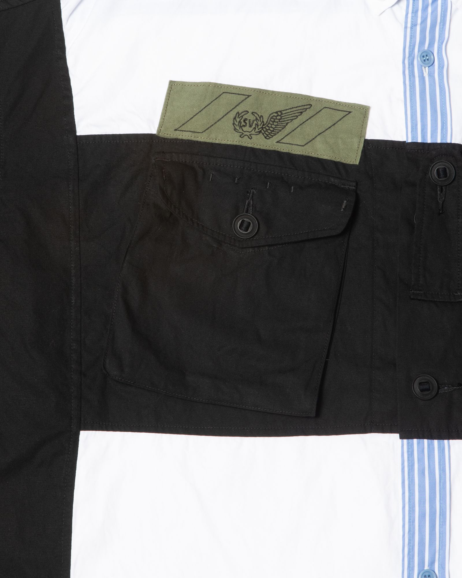 「予約商品」PASTED SOLDIER95 BUTTONDOWN OVERSIZED SHIRTS / col: BLACK