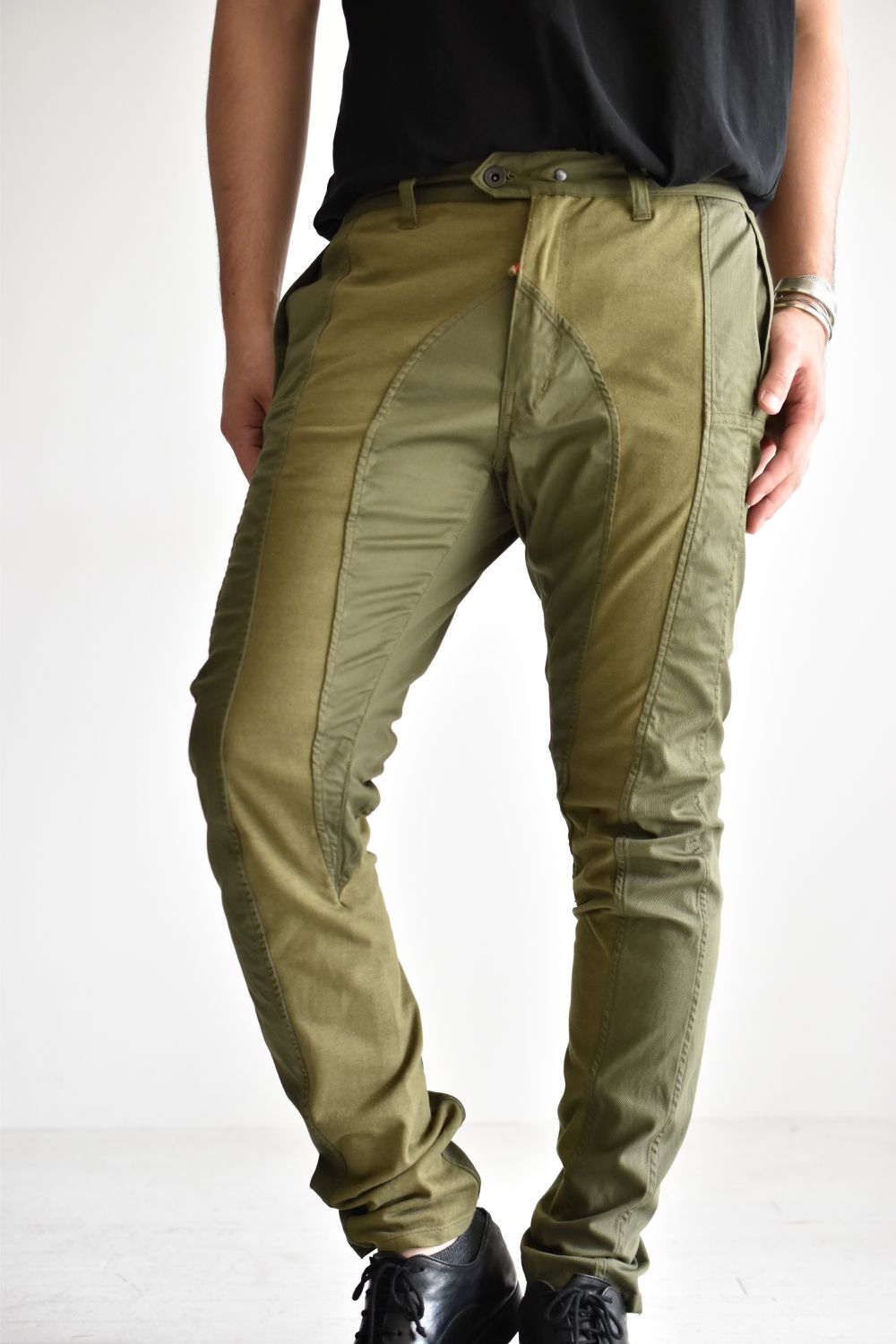 TIGHT FIT STRETCH TROUSERS c/#2 OD