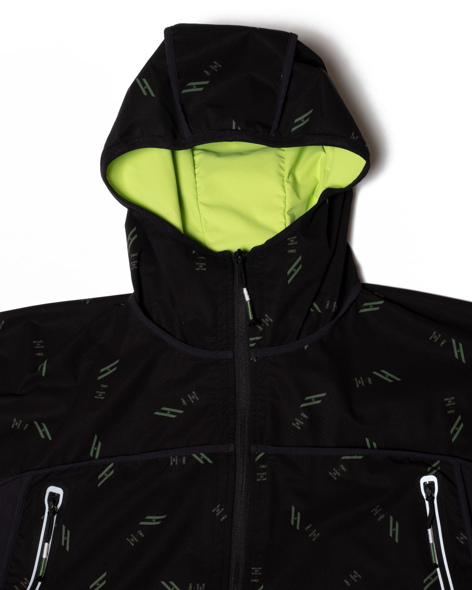 「予約商品」DOT-AIR PIPING OVERSIZED LONG HOODIE / col: BLACK