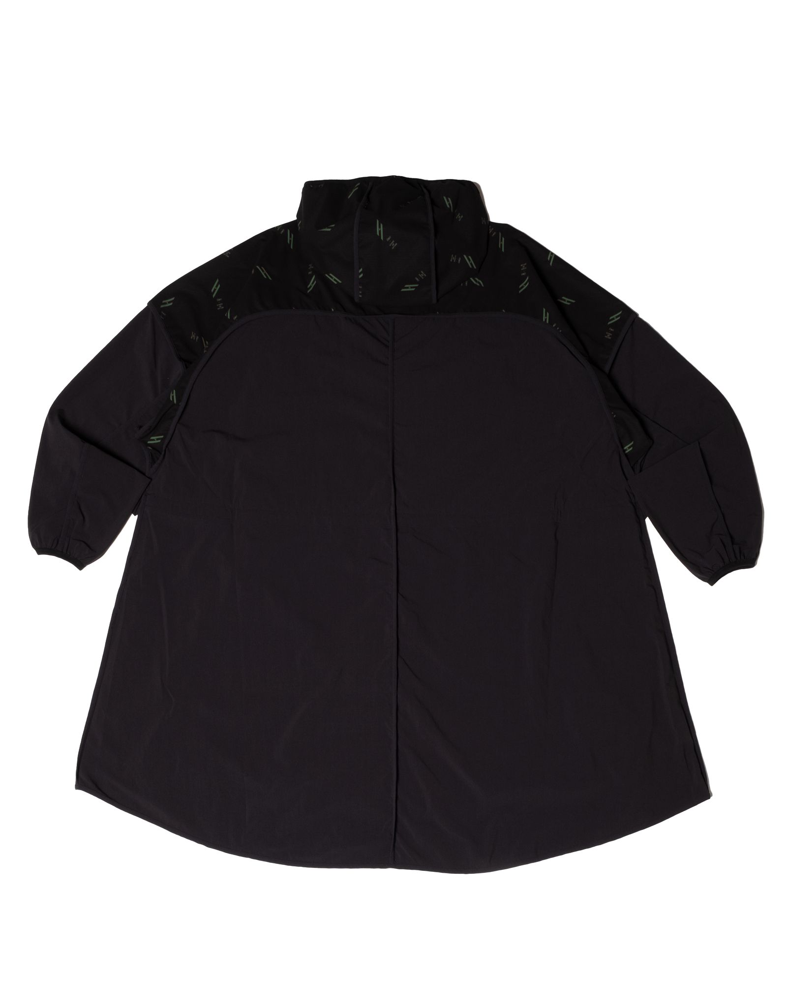 「予約商品」DOT-AIR PIPING OVERSIZED LONG HOODIE / col: BLACK
