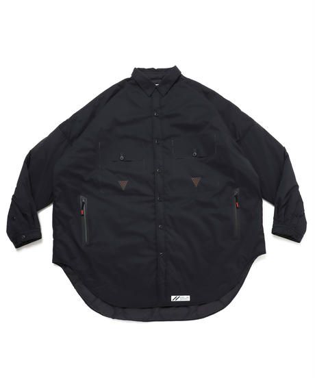 TOO BIG BAGGY QUILTED SHIRT COAT c/#2 KHAKI