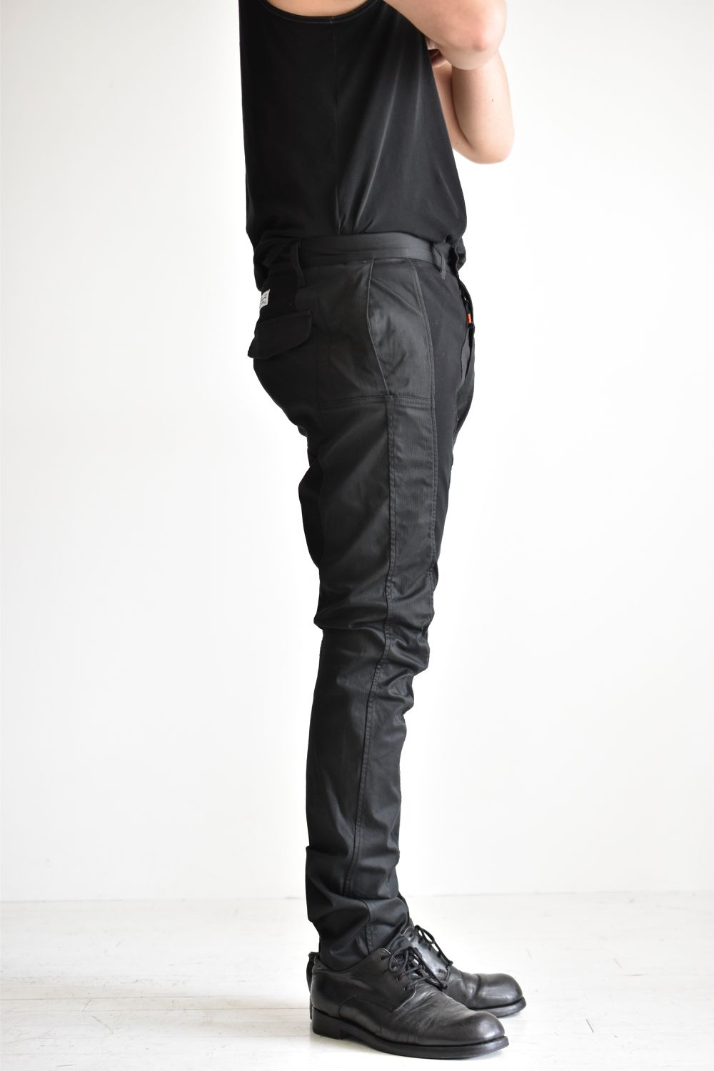 TIGHT FIT STRETCH TROUSERS c/#1 BLACK
