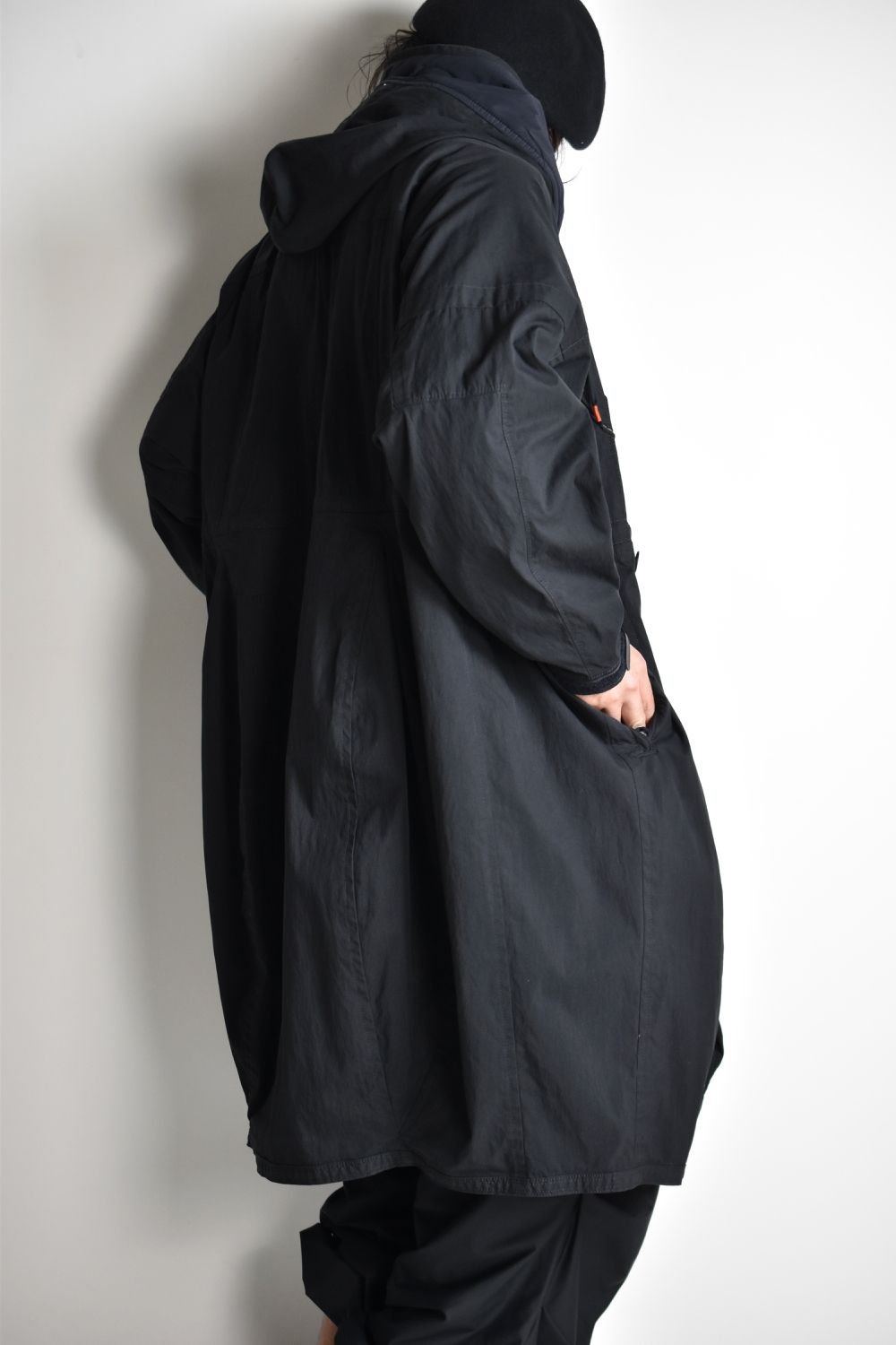 FLIGHT BALLOON WIDE LONG COAT c/#1 BLACK