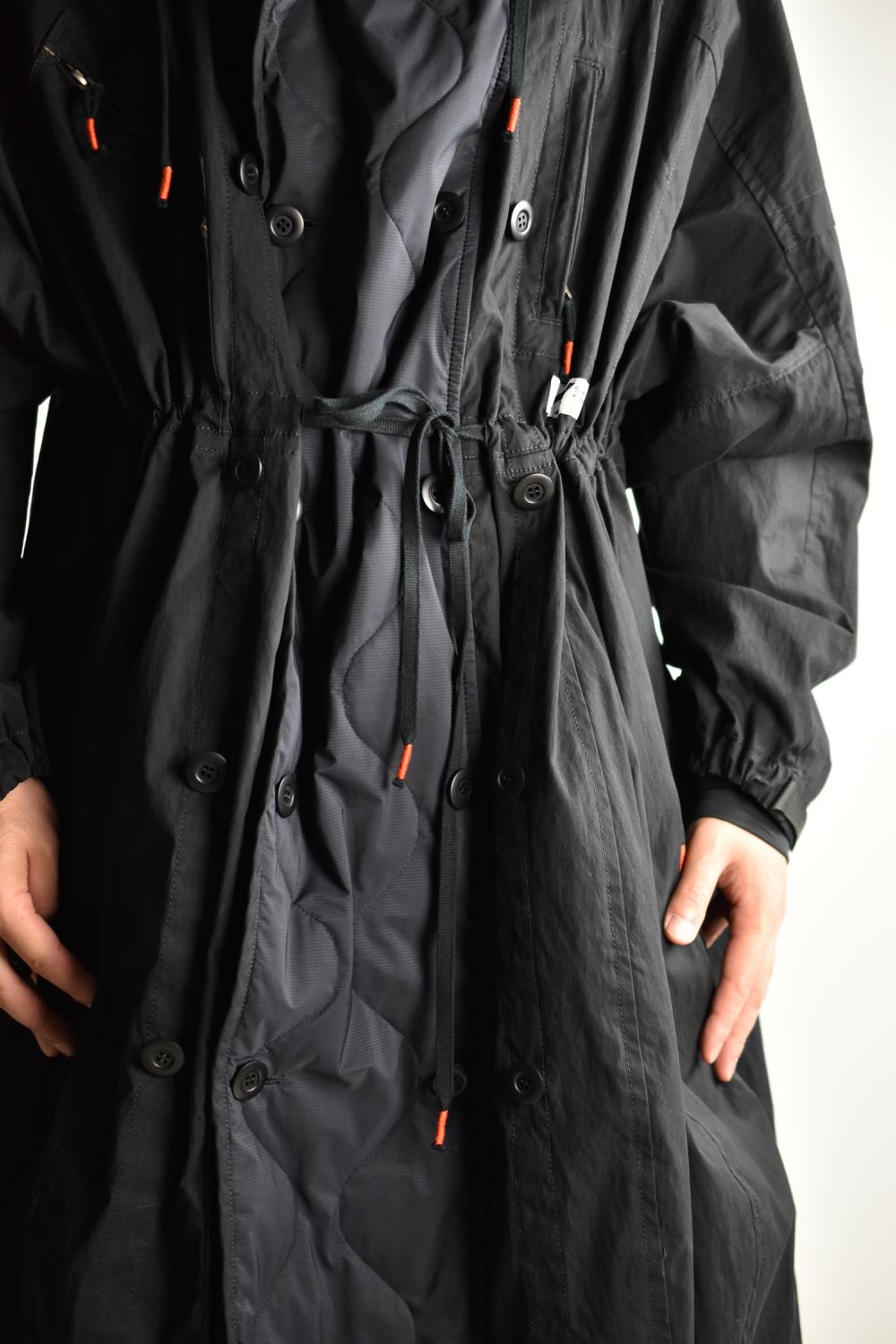 FLIGHT BALLOON WIDE LONG COAT c/#1 BLACK