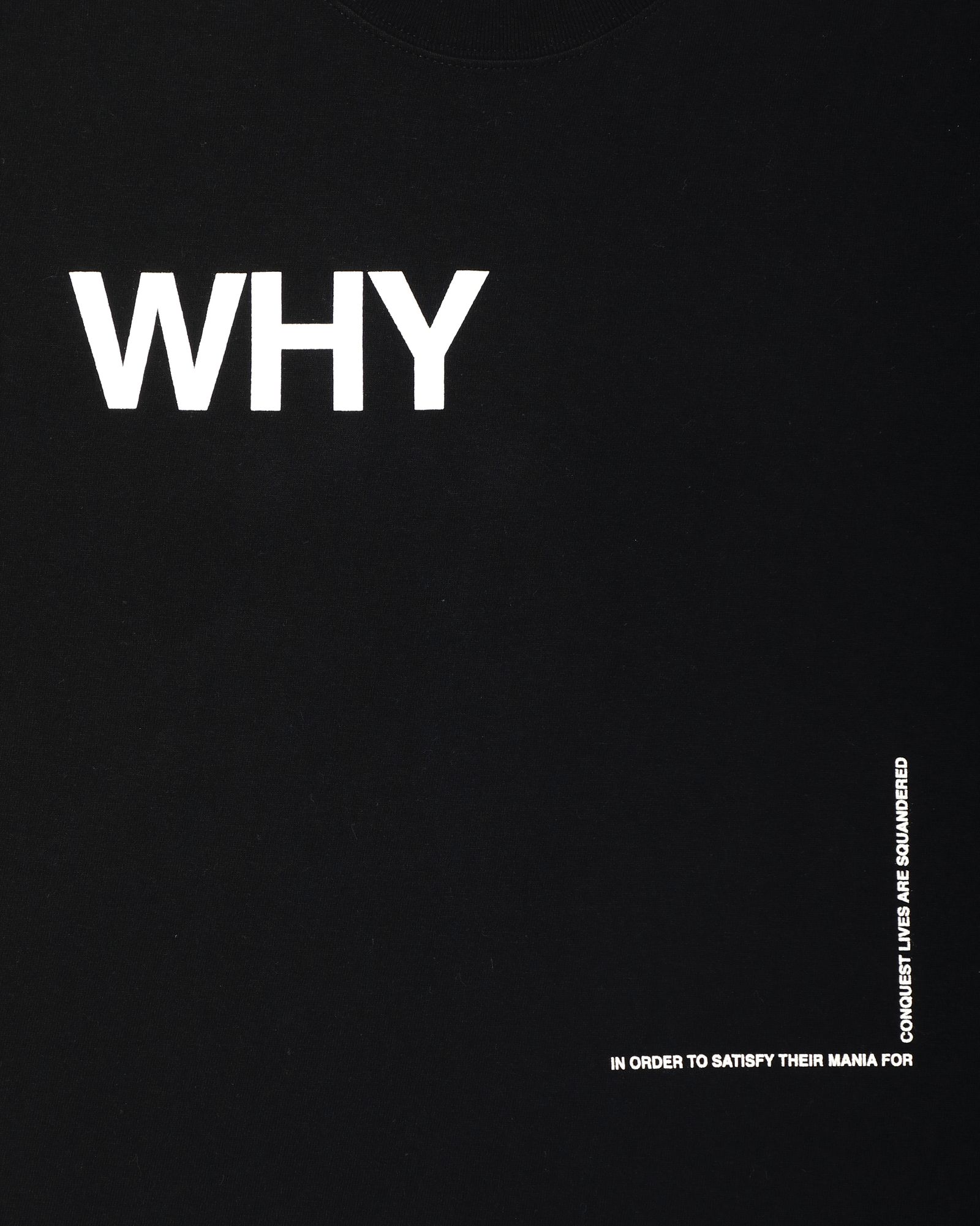 WHY SCREEN WIDE L-SLEEVE TEE  (BLACK)