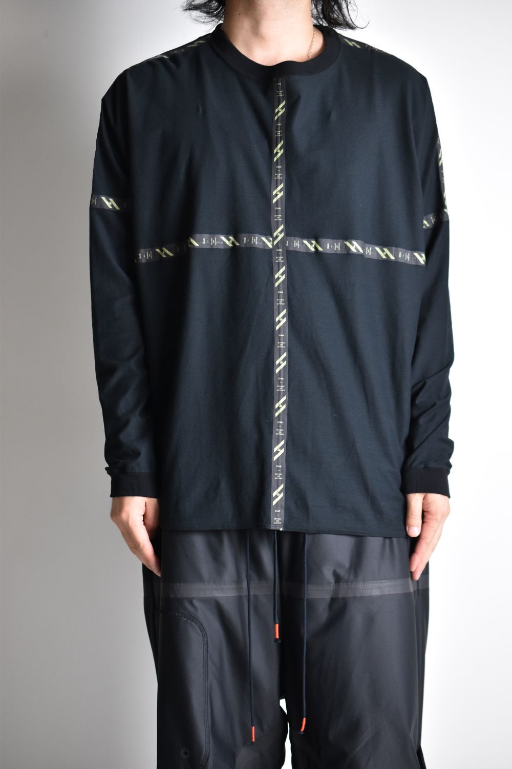 FLATSEAM LINE WIDE L-SLEEVE c/#1 BLACK