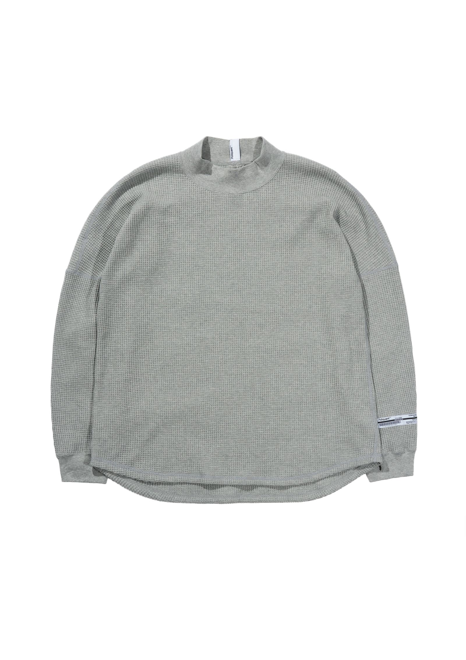 THE BIG WAFFLE MOCKNECK PULLOVER / モックネック プルオーバー（GREY）
