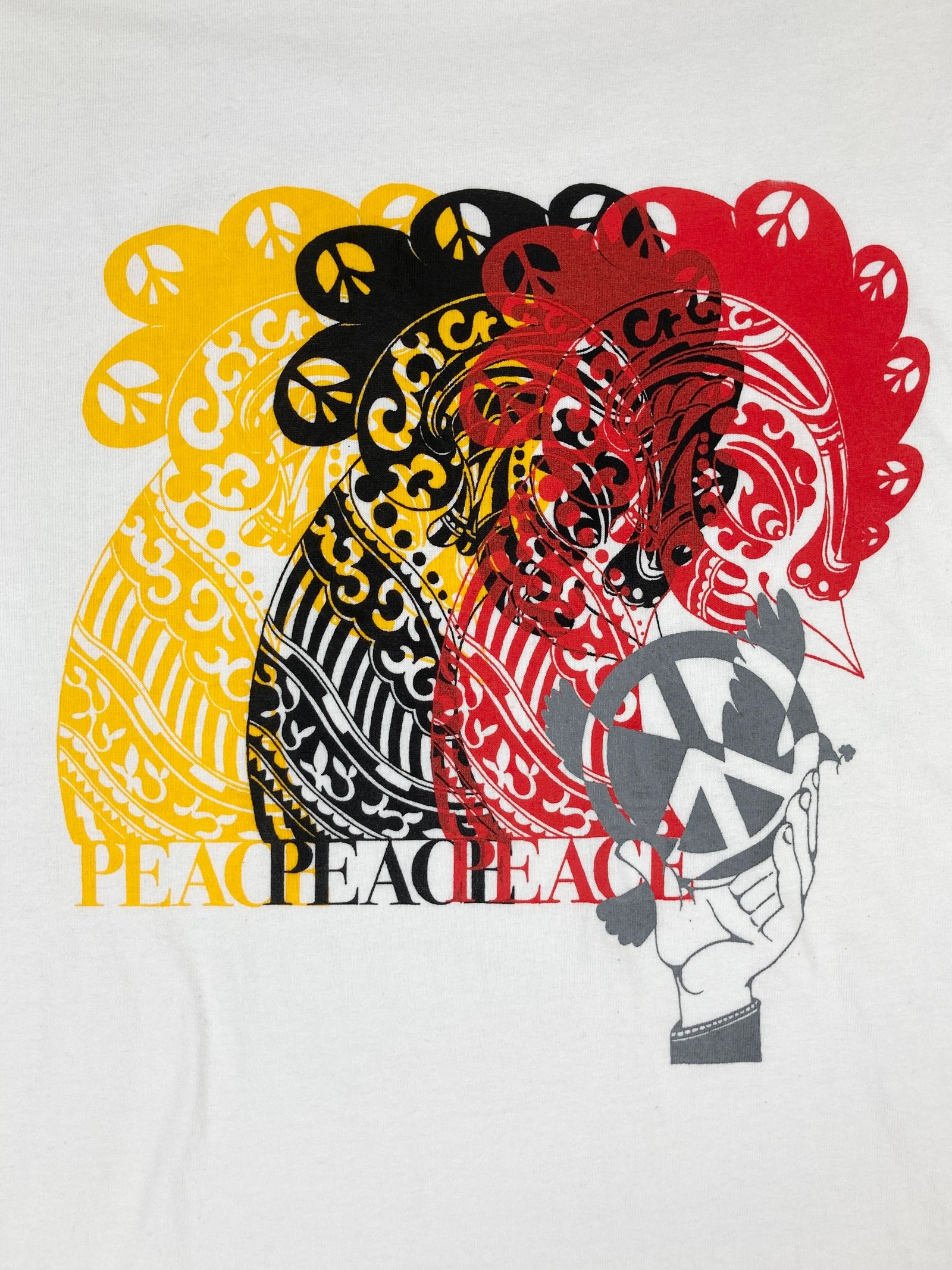 「予約商品」three peace simbol S/S T-shirt "white"