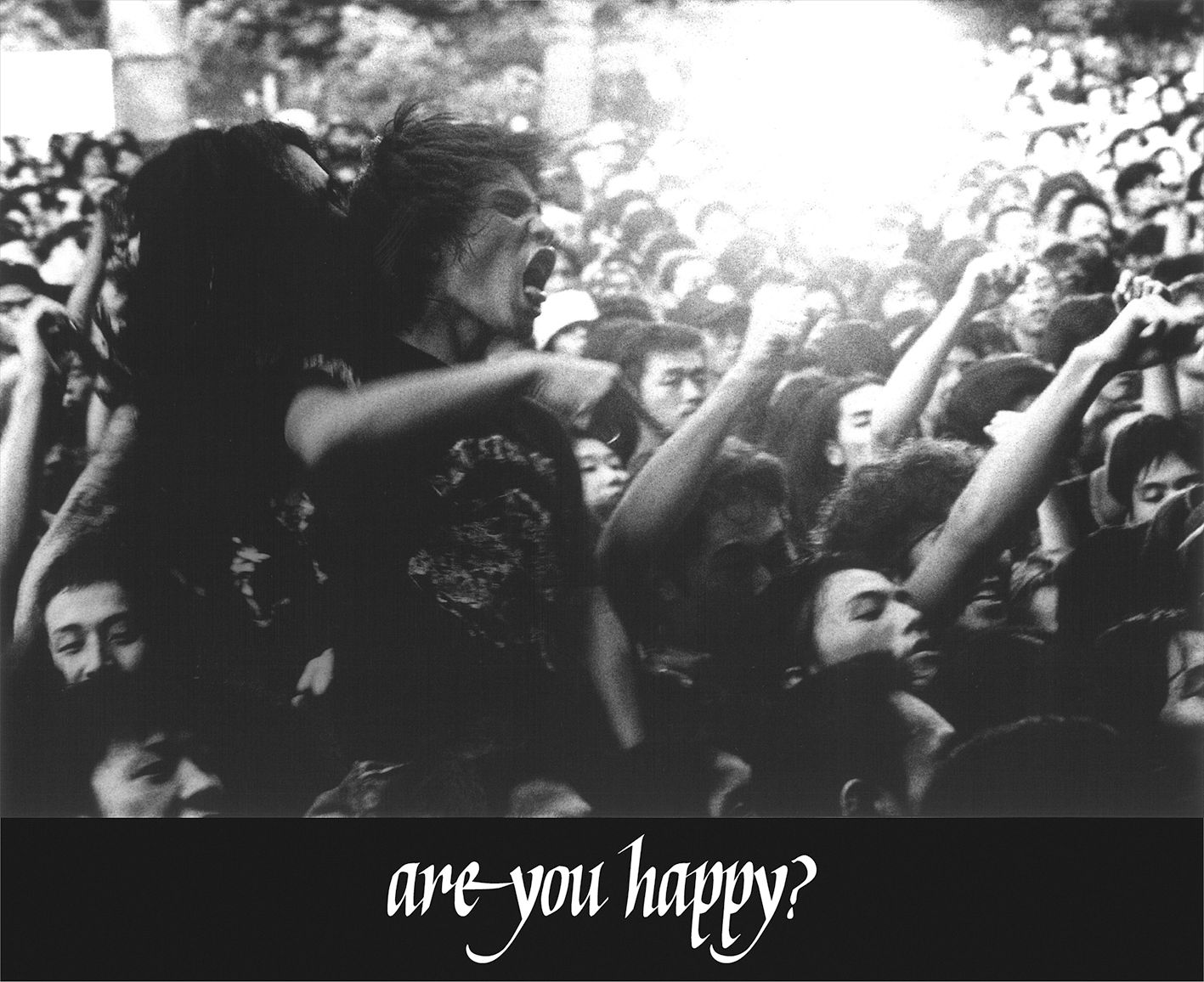 “ARE YOU HAPPY?” S/S T-SHIRT / Tシャツ (BLACK, WHITE)