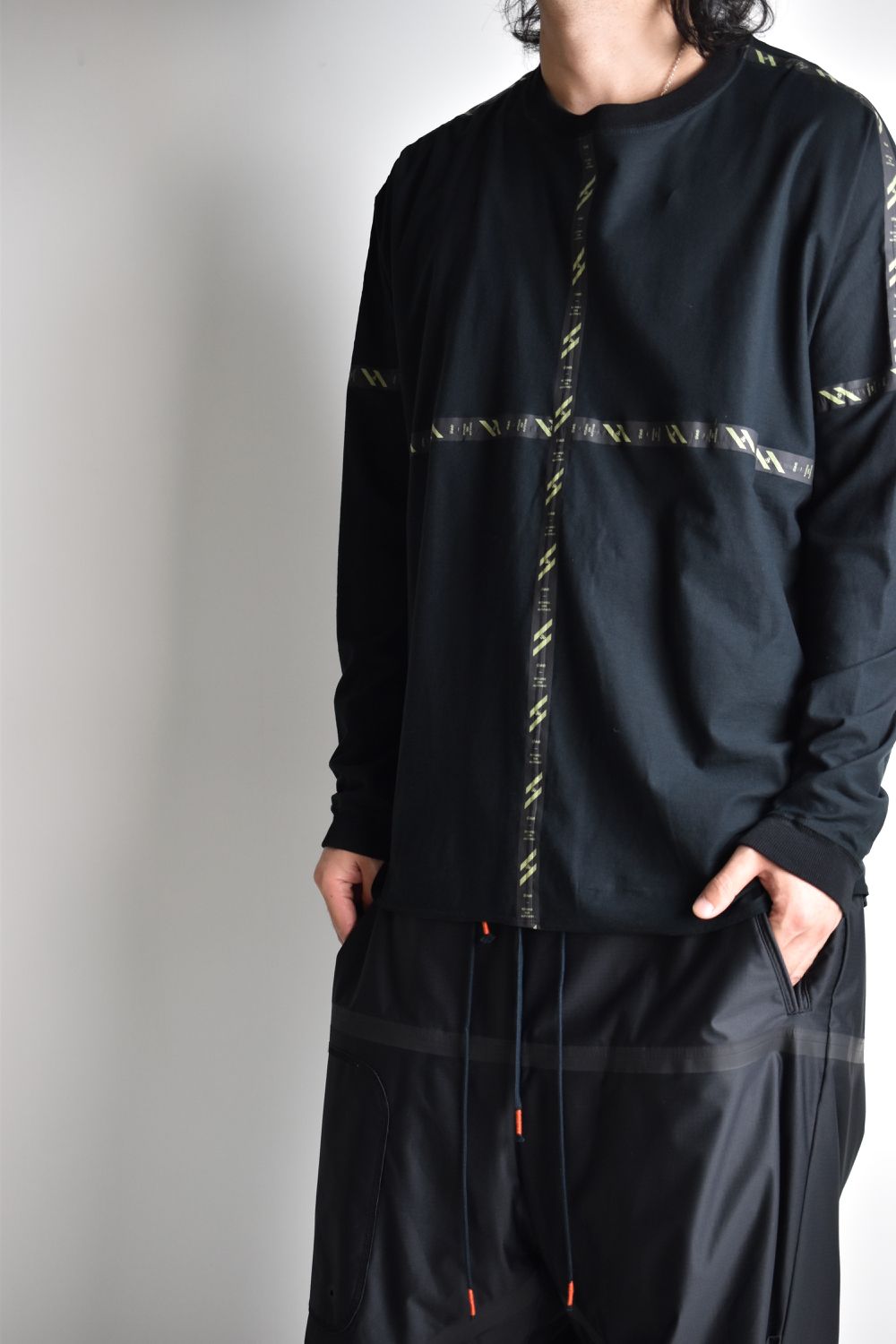 FLATSEAM LINE WIDE L-SLEEVE c/#1 BLACK
