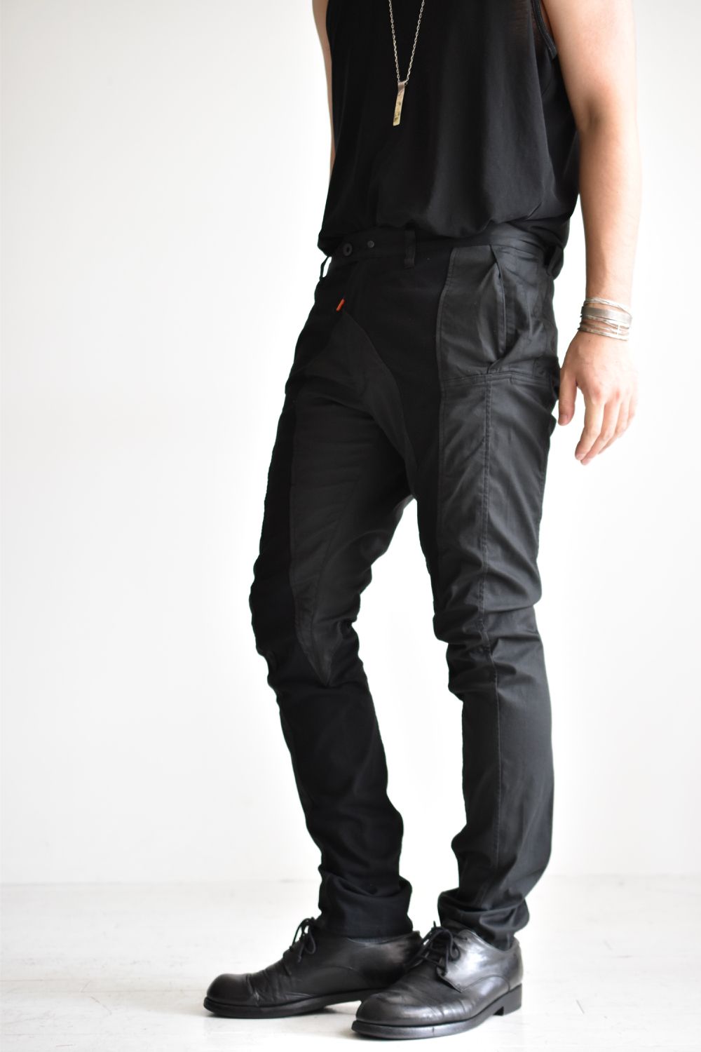 TIGHT FIT STRETCH TROUSERS c/#1 BLACK