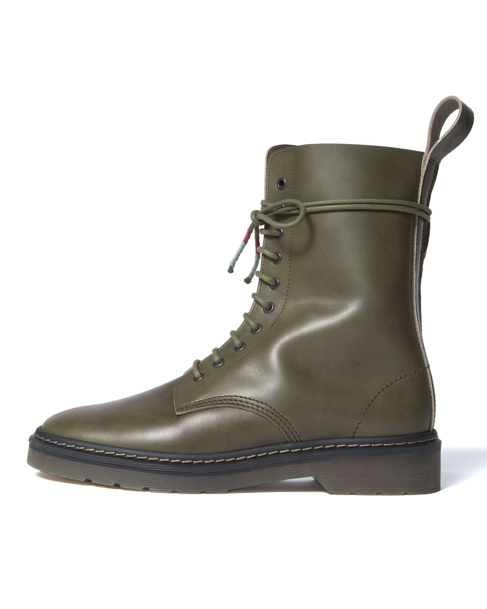 「予約商品」10EYELET ROUND TOE ZIP-UP BOOTS / col: KHAKI