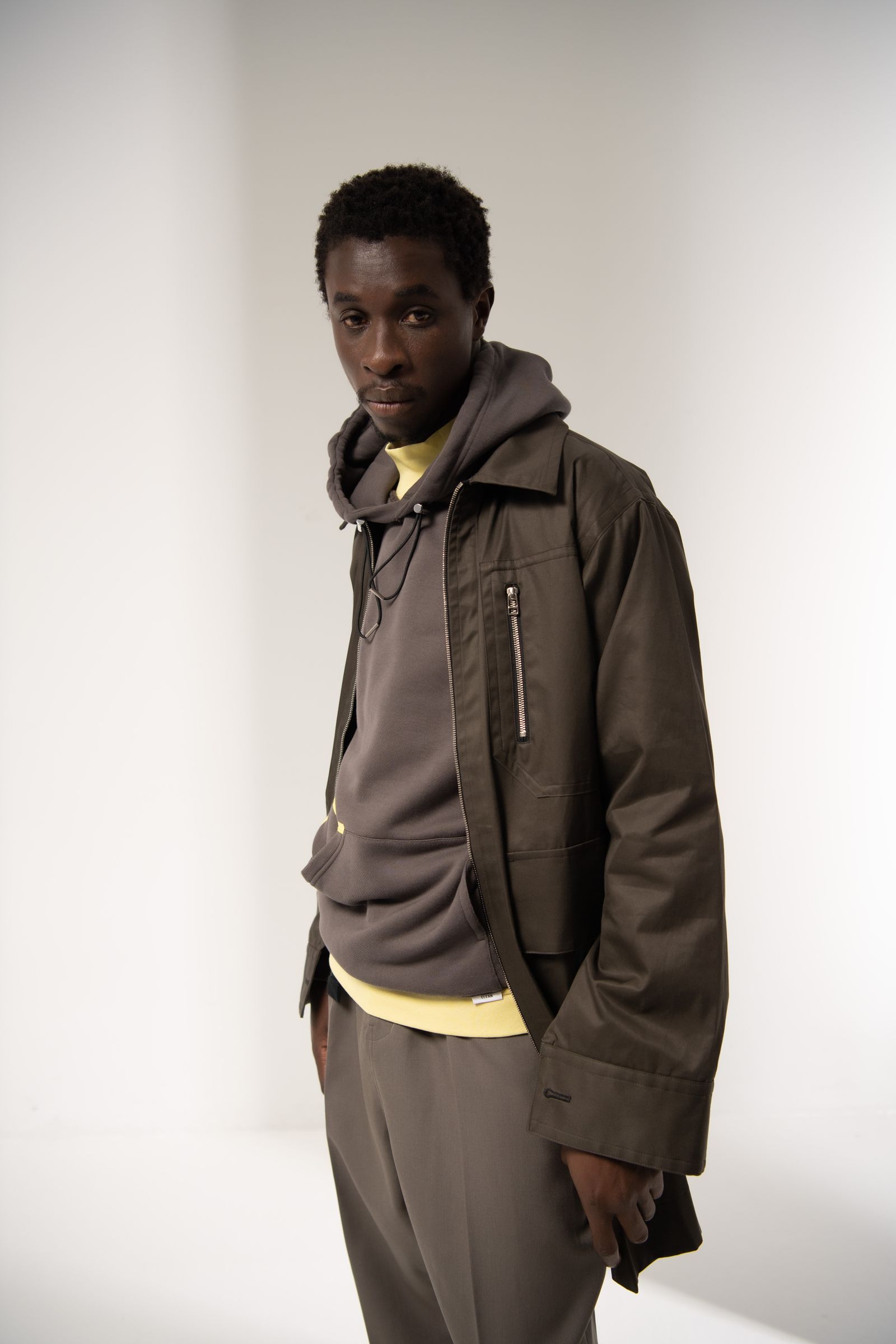 「予約商品」GRID MARKED T-SHIRT (LEMON)