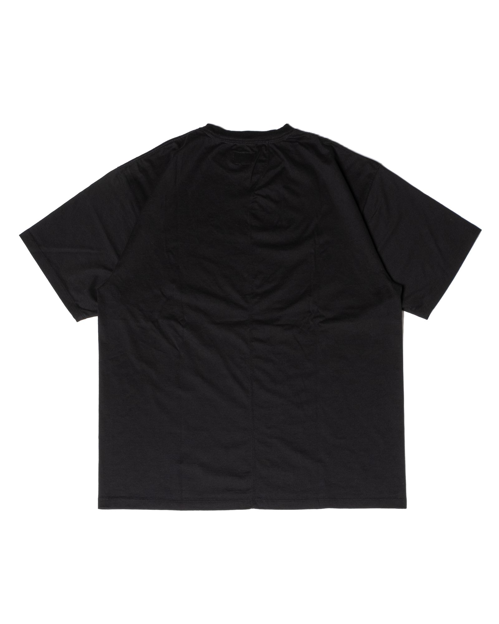 「予約商品」BACK-SEAM EMBLEM PLAIN TEE / col: BLACK