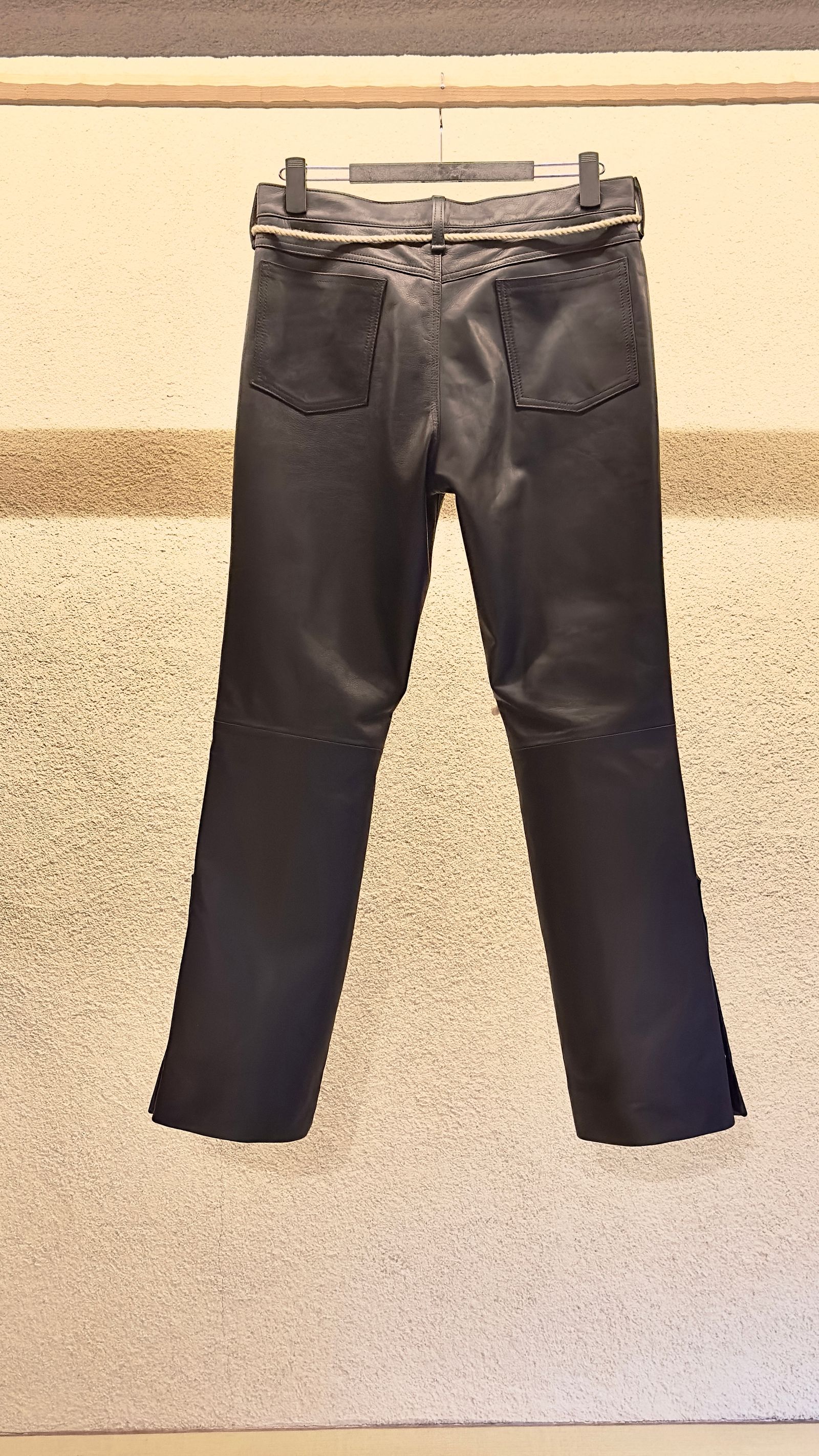 LEATHER WESTERN PANTS / レザーパンツ (BLACK)