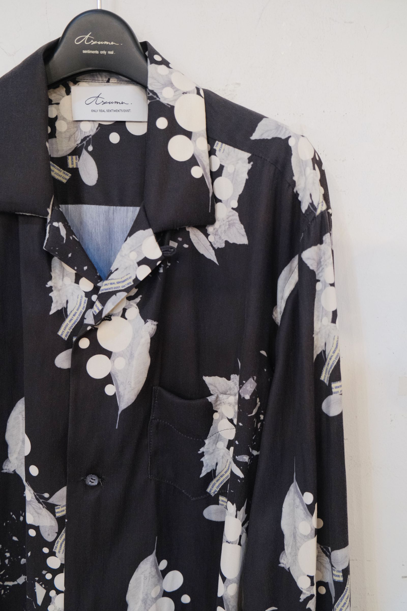 OVATION OPEN COLLAR SHIRT (BLACK/GRAY/BLUE)