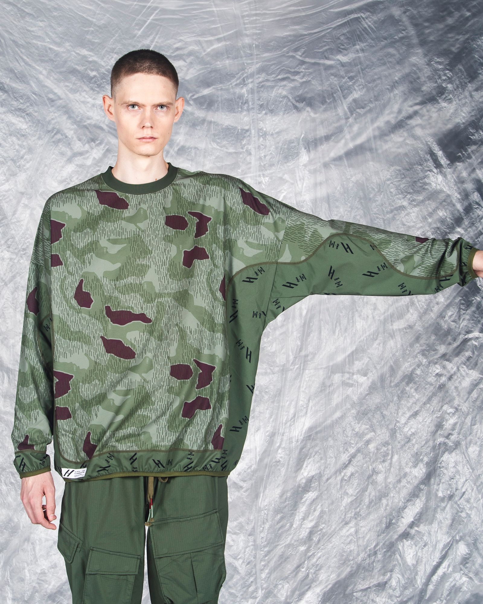 「予約商品」SPLINTER-CAMO WIDE L-SLEEVE / col: KHAKI