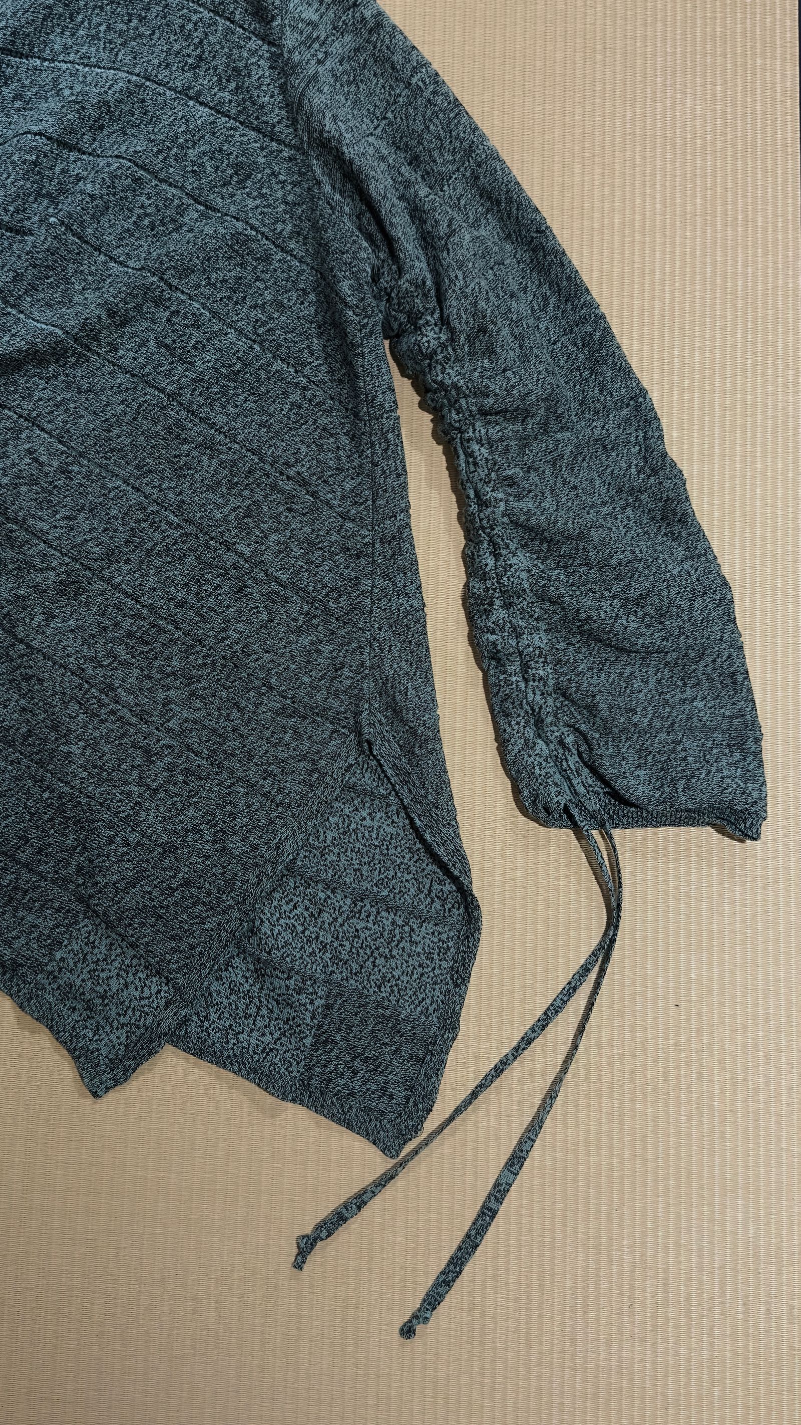 SQUARE CLOTH PULLOVER KNIT / ニット (BLACK,GREEN,YELLOW)