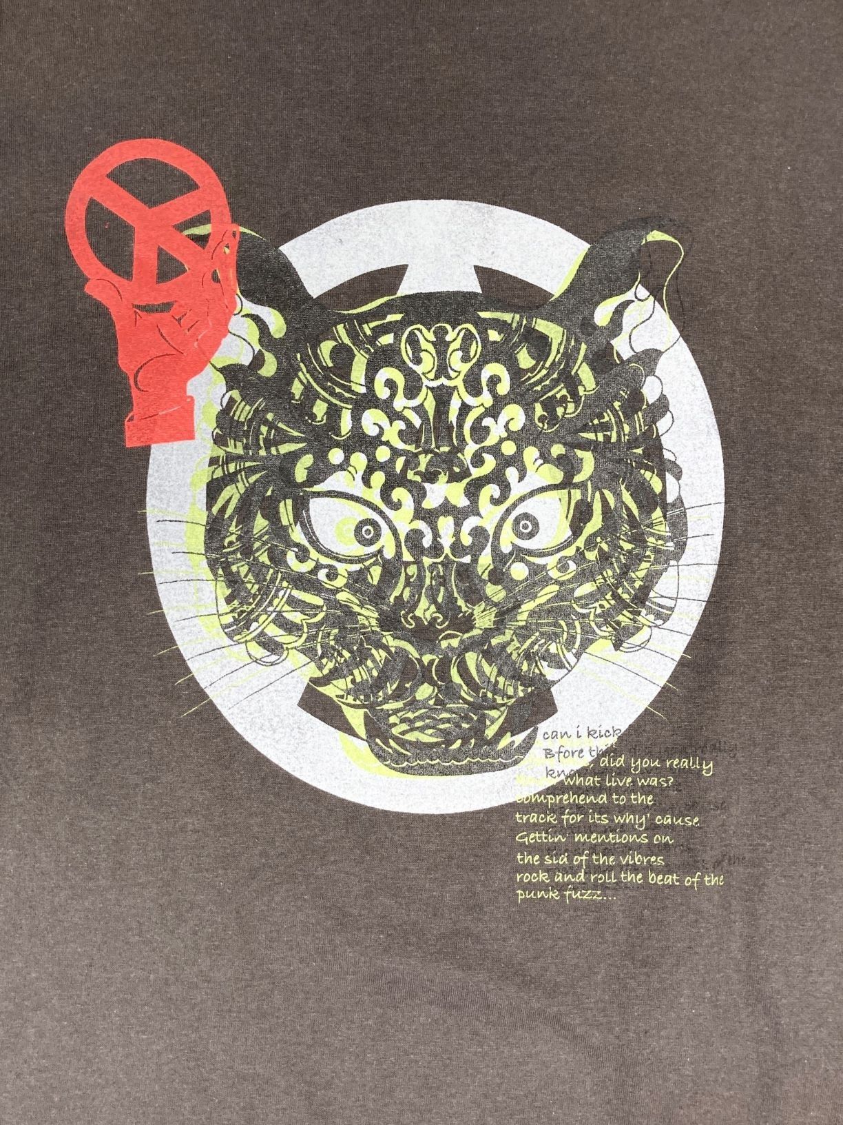 「予約商品」yamaneko anarchy symbol S/S T-shirt "sumi"