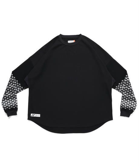 GEOMETRIC PATTERN L-SLEEVE c/#1 BLACK