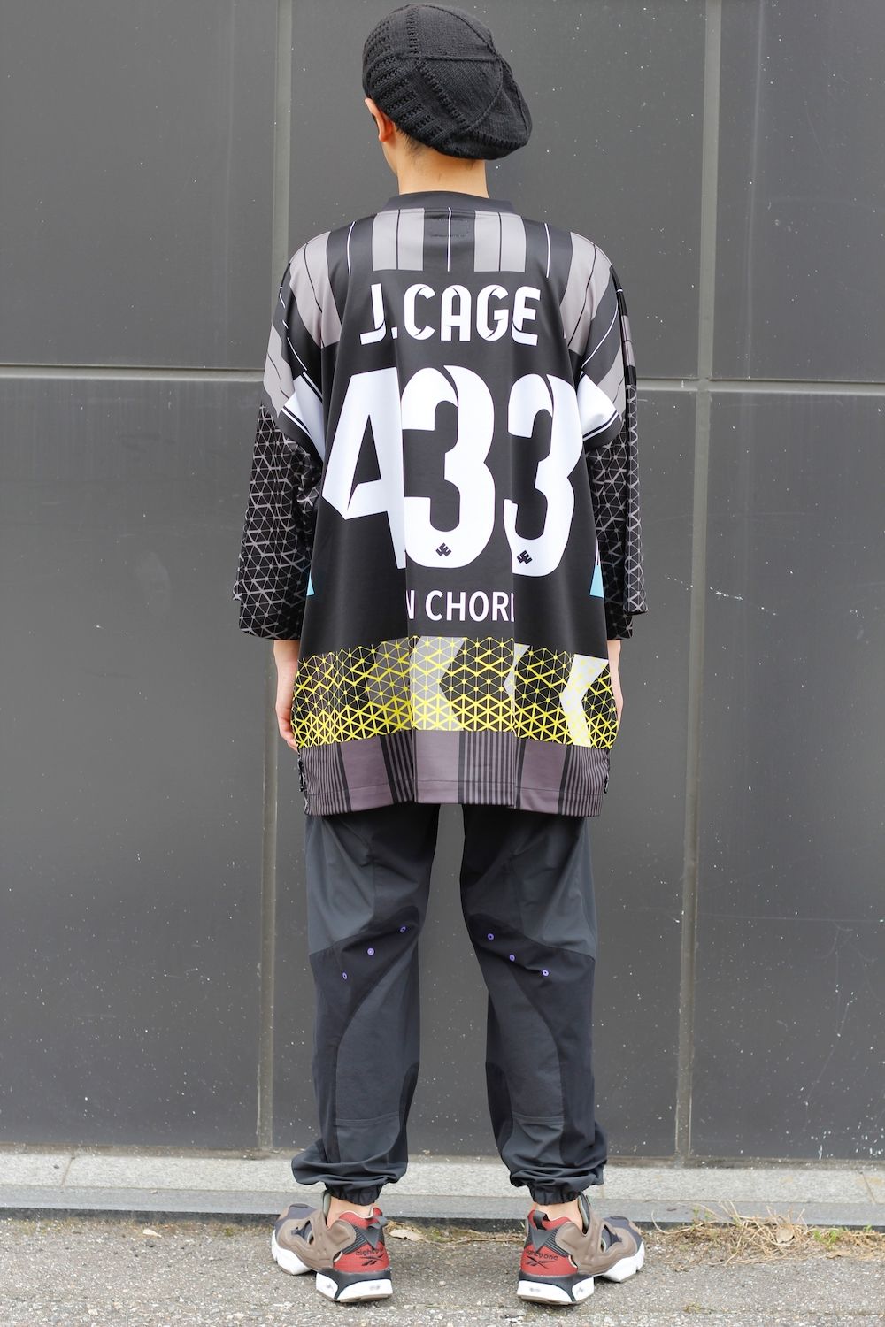 「予約商品」FOOTBALL WIDE SHIRTS # c/ BLACK_stripe