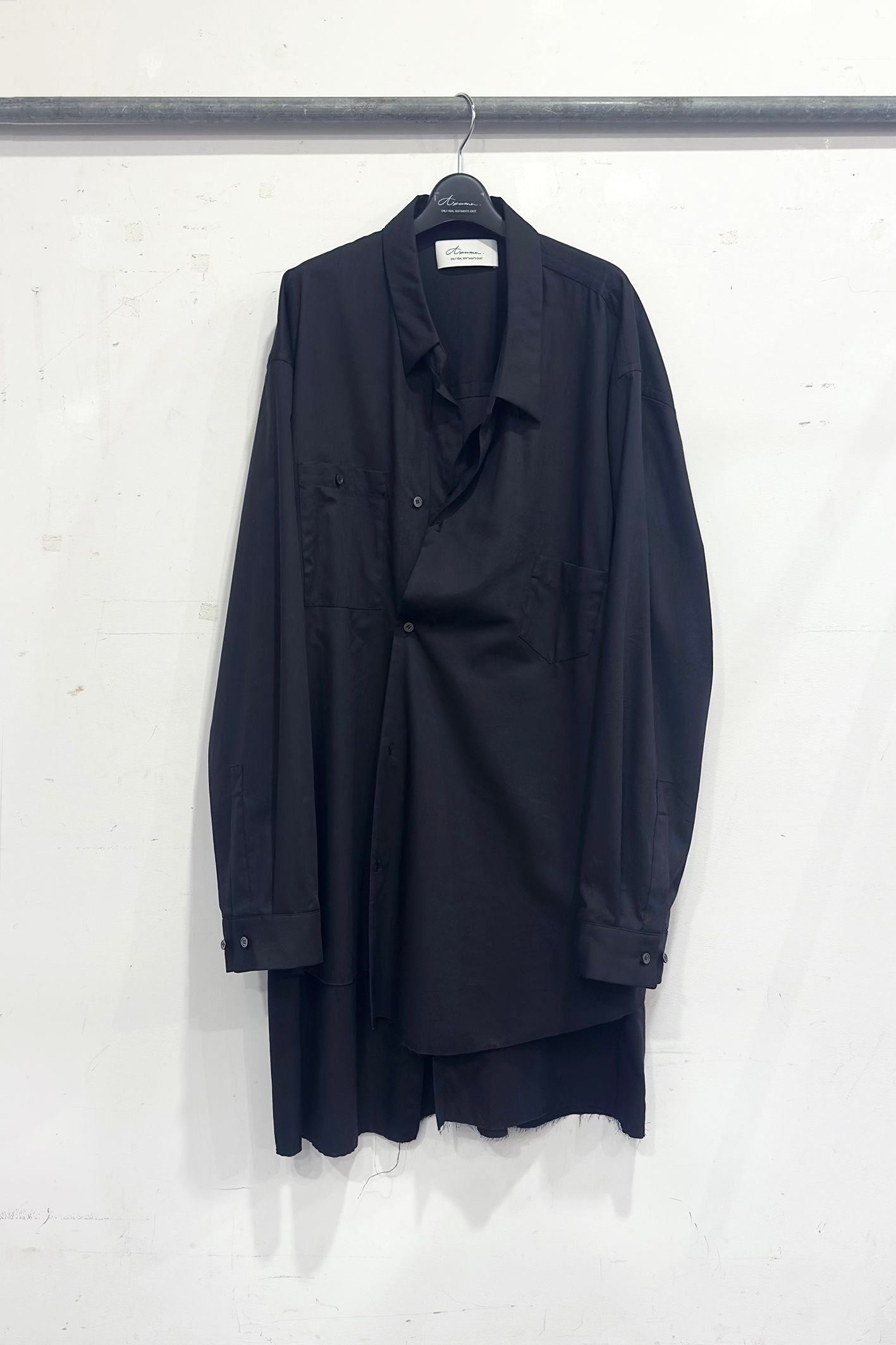 MOSHED LAYERED SHIRT / シャツ (BLACK, WHITE)