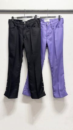 WESTERN WRANCHER DRESS PANTS / ポリエステルツイル パンツ (Black, Purple)